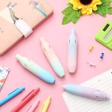 1pc Cute Correction Tape, 20ft Retractable White Smooth Pull-Out Pen, Convenient Instant Correction, Easy To Use, Beautiful Applicator Set, Replaceable Refill, Suitable For Students, School And Office Supplies, Easy To Use, Suitable For School Use, 4 Colors Available (Retractable) - Multicolor - View 7