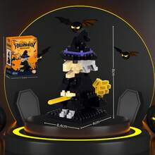 Creative Micro-Particle Mini Halloween Theme Toy Building Blocks Series, ABS Material, Children's Building Block Toy Set, Soft Building Mat. Gift For Kids/Guests. Includes 6pcs Value Pack. DIY Educational Puzzle Assembly Handmade Toy, Halloween Gift. - Multicolor - View 12