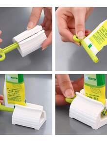 1PC Tube Squeezer Designed For Various Soft Tubular Products, Compatible With Medical Ointments, Cleansers, Hand Creams, Children's Toothpaste, Hair Dye Tubes, Universal Tool For Bathrooms, Pharmacies, Beauty Salons. Round Heart / Number Shaped Colorful Handle, Multiple Color Options, Pure White Body Resistant To Dirt And Easy To Clean, Waterproof Plastic Material Resistant To Mold And Deformation In Humid Environments - Multicolor - View 5