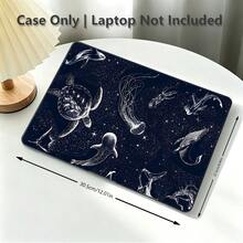 1件裝 MacBook 保護殼，UV 列印海龜與海洋生物圖案，筆電保護套，極簡輕量耐用，適用 MacBook Air Pro 13.3 13.6 14.2 15.3 16.2 吋，適用 13 吋 Neo 筆電保護殼 A3404 型號 - 查看 4