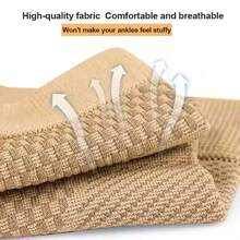 1 Pair Compression Ankle Support Sleeve, 20-30mmHg Foot Compression Sleeve, Provides Ankle/Heel Support, Promotes Blood Circulation, Fitness Accessory, Suitable For Multiple Sports, Breathable Elastic Ankle Support Sock, Used For Sports Sprain Protection, Effectively Protects Your Ankle, Lightweight And Breathable, Enhances Your Performance During Exercise - Beige - View 9