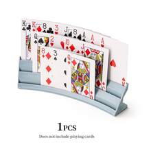 1pc/2pcs/4pcs Poker Card Holder, Curved Design Hands-Free Card Stand, Suitable For Elderly And Arthritis Patients, Stackable Plastic Card Storage Rack, Ideal For Family Game Night Party Card Games - View 35