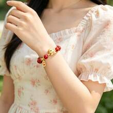 Gelang Manik-Manik Mewah Desain Kreatif Eropa dan Amerika, Gaya Korea, Aksesori Pakaian Serbaguna untuk Wanita, Modis dan Unik - Gelang Kekayaan Instan - View 6