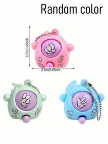 Mini "Rock Paper Scissors" Keychain Pendant Game Decor - Creative Accessory With Surprise Egg Design, Perfect As Party Favors, Gift Bag Fillers Or Fun Souvenirs - Multicolor - View 9