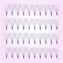 7D Tapered Fluffy Purple 120pcs Easy-To-Wear Atmospheric Eye Makeup Holiday Look Colorful Series False Eyelashes - View 6