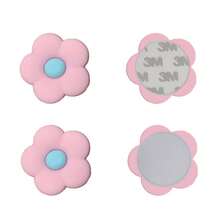 1 pieza Soporte adhesivo retráctil para teléfono con flor de unicolor mate, soporte de escritorio estable, soporte adhesivo retráctil con flor de color dopamina - Multicolor - Ver 7