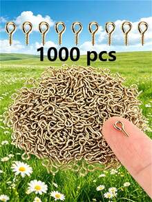 Stainless Steel Eye-Shaped Screw Pins, 100/2000pcs Multi-Color Assorted Pack, Screw Eye Keychain Rings, Suitable For DIY Jewelry Making Accessories - Eye Needle - View 27