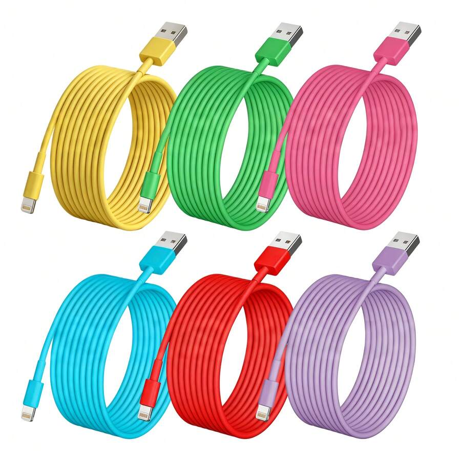 Compatible With IPhone 1m/2m/3m Extra Long Fast Charging Cable, Multiple Colors Available, Supports Fast Charging & High-Speed Data Sync, USB Data Cable, Compatible With IPhone 14/13/12/11 Pro Max/Mini/XS Max/XR/XS/8/7/6S/SE, Phone Charging Accessory