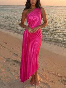 Women Cocktail Dresses - Hot Pink - View 5