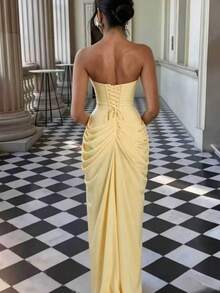 Women Formal & Evening Dresses - 黃色 - 查看 2