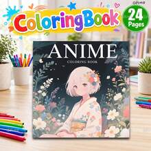 GDTME Anime Coloring Book, Suitable For All Ages Art & School Supplies, 24 Pages, Perfect For Graduation, Summer Break, Halloween, Thanksgiving, Christmas, Birthday And Back To School Gifts, Includes 5 Random Decorative Stickers - Coloring Book - View 11