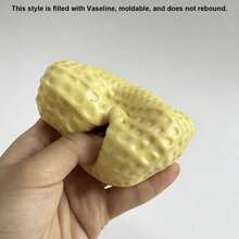 Squishy Peanut Silicone Fidget Toy, 4.3 Inches, Stress-Relief Sensory Gift, Suitable For Birthday Party Favors And Desk Decoration, Cheese Squishy Stress Ball - Multicolor - View 15