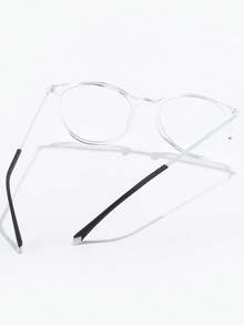 Unisex runde transparente Brillenfassungen Modebrille ohne Sehstärke - Transparent - Übersicht 4