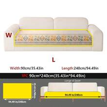 1 buah Sarung Sofa Jacquard Boho, Anti Hewan Peliharaan, Anti Gores, Ramah Kulit, Dapat Dicuci - MultiWarna - View 15