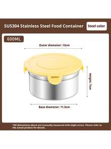 Stainless Steel Airtight Meal Prep Containers. Leak-Proof, Portable, Fridge & Freezer Friendly, Microwave Friendly. Stainless Steel Lunch Box For Long-Lasting Food Freshness, Kitchen Storage Solution - Multicolor - View 20