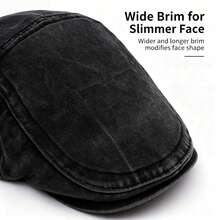 1pc Unisex Versatile Beret, Vintage Street Newsboy Cap, Suitable For Outdoor Travel, Daily Wear, Fishing, Hiking And More Occasions, Perfect Holiday Gift, All-Season Travel Accessory And Casual Hat Style - Multicolor - View 3
