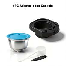 1pc Reusable Capsule Converter, Refillable Coffee Pod, Reusable Filter Cup Accessory, Refillable Filter Cup Capsule, Stop Wasting Disposable Capsules, Coffee Machine Accessories - Black - View 13