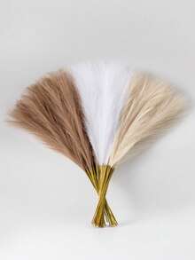 5/15pcs Artificial Reed Grass, Fluffy Faux Flowers, Beige, Brown, Artificial Reeds, Faux Reed Grass, Suitable For Home Farmhouse Decor, Bohemian Style Decor, Faux Flower Artificial Reed Decor, Vase Filler, Room Decor, Wedding Centerpiece Decor - B - View 7