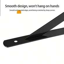 8pcs 6 Inch Shelf Brackets, Black Triangle Brackets, 150x90mm Heavy Duty Wall Mount L-Shaped Brackets With 90 Degree Triangle - A - View 8