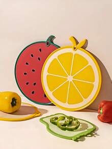 1pc Plastic Cutting Board, Chopping Board, Suitable For Meat, Cheese, Bread, Vegetables And Fruits, Home And Dorm Use, Kitchen Gadget, Family Gift - View 2