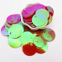 Large 30mm PVC Flat Round Sequins, 3cm Holographic Laser Colorful Confetti For Crafts, Belly Dance Costumes, Wedding Accessories, 20g, 60pcs - Multicolor - View 48