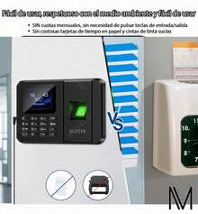 Kuiiyer Biometric Time Clock With Fingerprint And  Screen For Attendance Control - 查看 3