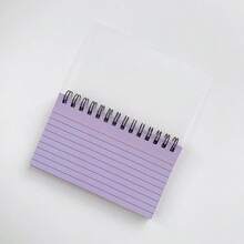 1pc/4pcs Multicolor Spiral Bound Grid Sticky Note Cards, 200 Sheets Total (50 Sheets Per Color). Equipped With PVC Cover, Size 2.95 * 4.92 Inches. Metal Spiral Binding, Portable, Color-Coded Tear-Off Coil Notebook American Style Sticky Note Index Cards Vocabulary Notebook Small Notebook - Multicolor - View 10