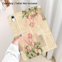 Rosa Tulpe und andere Muster mit Malereffekt Tablet-Schutzhülle, integrierter Stiftschacht, mit Ständer, kompatibel mit Honor 8/9/10, Honor GT 11,5 Zoll/X8/X8A/X9/X8Pro/X9Pro/V9/V8 Pro und anderen Modellen, kompatibel mit Huawei MatePad SE 11 Zoll/MatePad 11 Zoll/11,5 Zoll, MatePad Pro und anderen beliebten Modellen, auch geeignet für Xiaomi, Apple 10./11. Gen 2025 (A16) Tablets, Galaxy Tab A7/A9/A9 Plus/A11/A11 PLUS und andere beliebte Modell Tablet-Schutzhüllen - Verschiedenfarbig - Übersicht 1