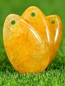 Yumfeel 2pcs Natural Yellow Quartz Teardrop Pendant, 16*26mm Crystal Pendant For Jewelry Making, Suitable For DIY Necklace And Earrings - Citrine - View 6