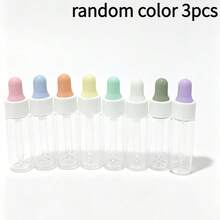 3/5pcs 0.17oz Clear Glass Dropper Bottles - Refillable Travel Size Bottles, Suitable For Essential Oils, Portable Empty Glass Tubes, Suitable For Skincare And DIY, Hand Washable Glass Bottles (Random Color) - View 11