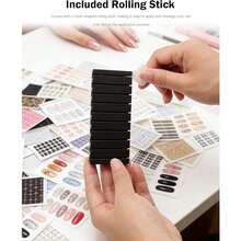 Nail Art Transfer Foil Storage Box With Random Color Roll Rods - 10 Slot Storage Box, Compact And Portable, Suitable For Nail Salons, Home DIY And Women's Gifts - Multicolor - View 3