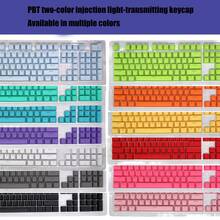 HXSJ Teclas de teclado mecánico PBT de colores compatibles con ABS de inyección doble con caracteres translúcidos, teclado no incluido - Ver 3