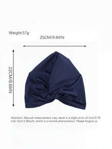 1 pièce Bonnet intérieur de hijab turban unicolore à enfiler instantanément - Blanc - Voir 3