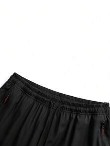 Women's Fashion High Waist Sports Pants - Drawstring Straight Leg Sweatpants, Casual Long Pants With Secure Zipper Pockets, Suitable For Daily Wear, Commuting, Outdoor Activities - Black - View 5