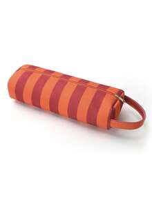 1 pièce Sac de rangement pour sèche-cheveux en velours côtelé à imprimé rayé, sac de rangement portable pour boucleur de cheveux avec poignée, sac de voyage pour outils de coiffure pour femmes, sac pour fer à friser - Multicolore - Voir 12