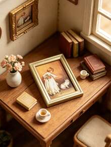 1 pezzo Miniatura di quadro decorativo da parete di lusso per casa delle bambole da 7,4 cm, articolo in miniatura divertente per donne adulte, pezzo singolo confezionato indipendentemente in confezione misteriosa; multifunzionale, adatto per allestimento di scena da parete di soggiorno vintage in miniatura, sfondo per fotografia di natura morta con estetica domestica mid-century, decorazione da parete di mini bar di lusso fai-da-te da scrivania per soggiorno, accessorio decorativo di alta gamma abbinato a mobili per casa delle bambole - Multicolore - Visualizzare 7