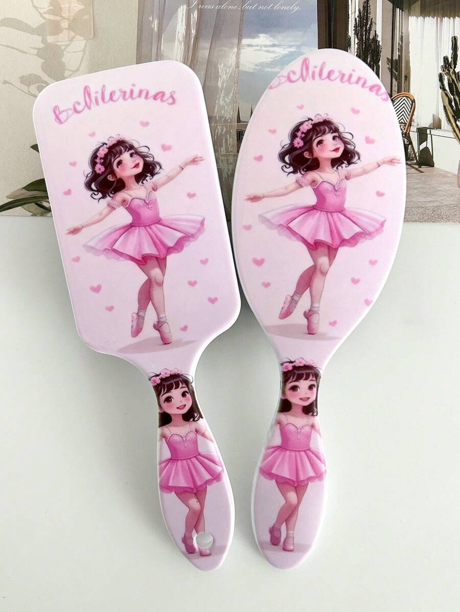 BEATURE Pink Ballet Girl Pattern Air Cushion Comb, Scalp Massage Comb, Anti-Static, Durable ABS Handle, Suitable For All Hair Types, High-Quality Air Cushion Comb. - Air Cushion Comb - View 1