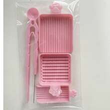 4pcs Cute Pink Cat Paw Shaped Sorting Tools Set, Including Sorting Tray, Storage Box And Tweezers. Suitable For Children And Adults DIY Use, Applicable For Bead Assembly, Jewelry Making And Bead Decoration Organization Kit. - Multicolor - View 14