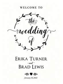 客製化婚禮鏡面歡迎標誌貼紙，個性化乙烯基貼紙附花環設計，包含新人姓名與日期，可移除裝飾，適用於婚禮儀式、接待區、拍照背景、新娘婚前派對 - 彩色 - 查看 9