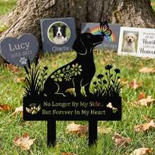 Dachshund Grave Marker For Dog Cemetery, Metal Yard Memorial, Garden Stake Decoration For Loss Of Pet - Black - View 4