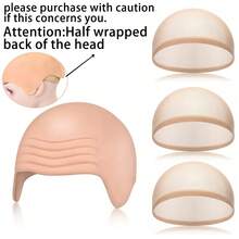Bald Head Costume Accessories Set, Includes Latex Bald Cap And Nylon Wig Cap, Suitable For Halloween, Christmas, Carnival, April Fool''s Day Parties - Multicolor - View 17