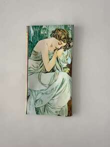 1個或2個 Alphonse Maria Mucha 藝術圖案眼鏡收納袋 (1個) - 防水PU皮革便攜時尚眼鏡收納袋，極簡保護盒，男女通用學生眼鏡配件，磁吸式旅行時尚眼鏡/閱讀眼鏡收納袋 - 彩色 - 查看 13