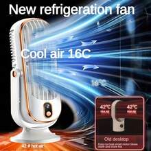 Ventilador de Mesa Rotativo 720°, Ventilador de Mesa Silencioso com 5 Velocidades, Ventilador de Mesa Pessoal Recarregável por USB, Ventilador de Ar-Condicionado, Adequado para Casa, Escritório, Ventilação de Cozinha, 5 Cores Disponíveis - Multicolorido - Visão 6