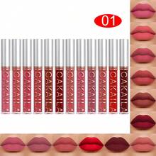 CAKAILA 12 Colors Matte Liquid Lipstick Set, Velvet Non-Drying Lip Gloss, Waterproof Long Lasting Non Transfer Lip Tint, Nude Red Pigmented Lip Makeup Cosmetic Kit For Daily Party Women Girls - Multicolor - View 3