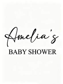 客製化嬰兒派對鏡面貼紙，可個性化姓名與「Baby Shower」文字，優雅手寫字體乙烯基貼紙，適用於鏡子與壓克力標牌，中性色調派對裝飾 - 彩色 - 查看 11