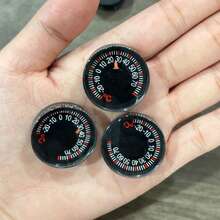 Mini Round 27mm Plastic Thermometer, Suitable For Home, Outdoor, Car, Household Temperature Measurement - 3PCS - View 5