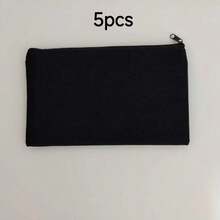 10PCS Beige & Multicolor Zipper Multifunctional Storage Bags, Blank Hand-Painted DIY Zipper Canvas Bags, Pencil Case Student Stationery Bag Document Storage Bag, Coin Phone Glasses Cosmetics Toiletries Storage Bag, Can Print LOGO Suitable For Home School Travel, Back To School Season Birthday Party Gift - Beige - View 13