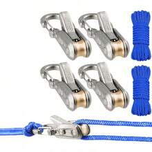 1 Paket Pengencang Tali dengan Rol, Pengatur Paracord & Alat Pengikat Pengunci Tanpa Simpul untuk Berkemah, Berperahu, Terpal & Perlengkapan Luar Ruangan - Berbagai gaya - View 2