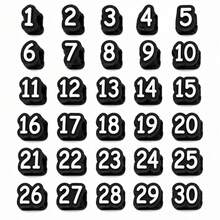 10/30/50 PCS Colorful Number Pencil Toppers Silicone Pencil Caps 1-30 Side Entry Pencil Labels For Students Teachers Classroom Organization - Multicolor - View 7