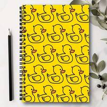 Cute Yellow Duck Puzzle Cover Spiral Notebook High-Quality Inner Pages Ideal Gift For Friends Exquisite Study And Office Supplies Durable Spiral Binding, Pen Not Included - One Book (50 Pages, 100 Pages) - View 11